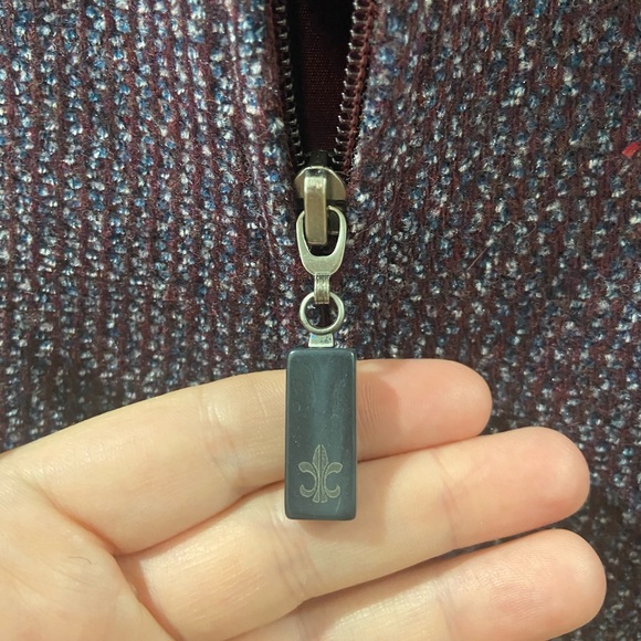 Wool blend Zipup Blazer Coat HW New York Womens Coat Plum and Gray NWT Size 12 - Picture 9 of 15